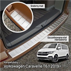 Rear bumper trim for Volkswagen VW Caravelle (T6.1) 2019-2023 | steel