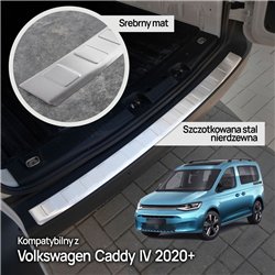 Rear bumper trim for Volkswagen VW Caddy V (SB | SK) 2020- Silver steel