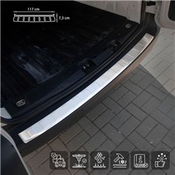 Rear bumper trim for Volkswagen VW Caddy V (SB | SK) 2020- Silver steel