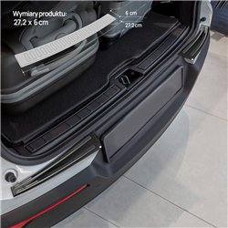 Rear bumper trim for Volvo XC40 I (X | V) 2018- Black chrome steel Piano