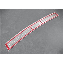 Rear bumper trim for Peugeot Expert III (V) 2016- | Chrome steel Brushed
