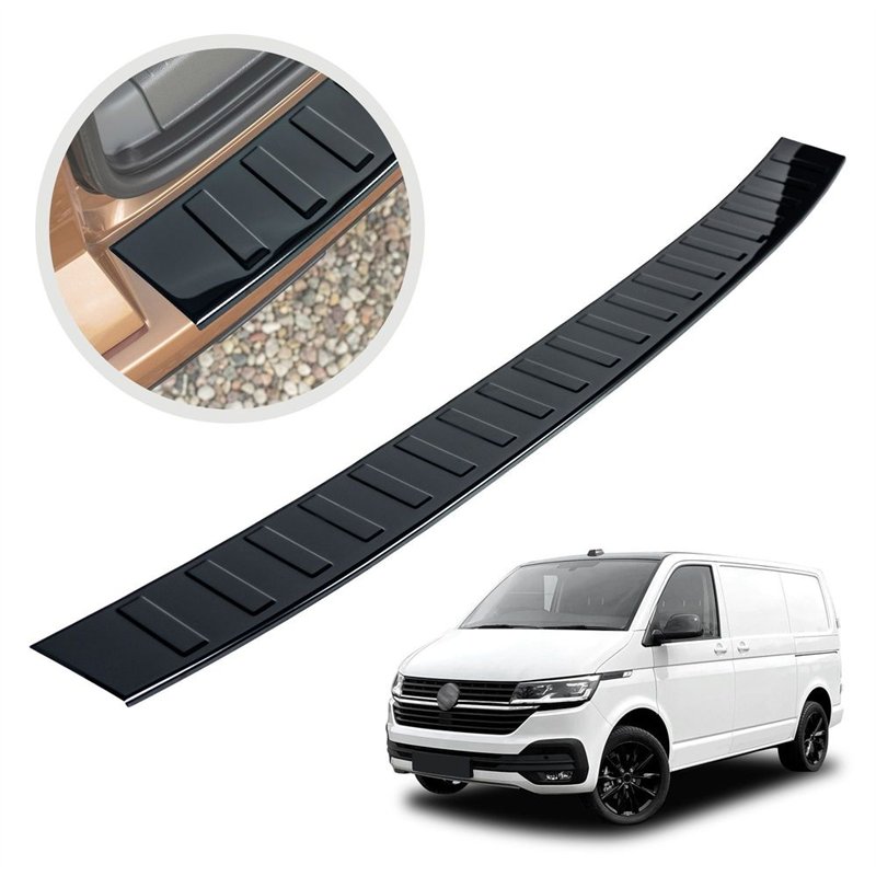 Rear bumper trim for Volkswagen VW Transporter 2019-2023 | steel Piano