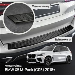 Rear bumper trim for BMW X5 (G05) M-Paket 2018- | Black steel Powder-coated