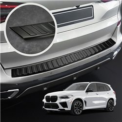 Rear bumper trim for BMW X5 (G05) M-Paket 2018- | Black steel Powder-coated