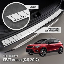 Rear bumper trim for SEAT Arona I (KJ) 2017- | Chrome steel Polished