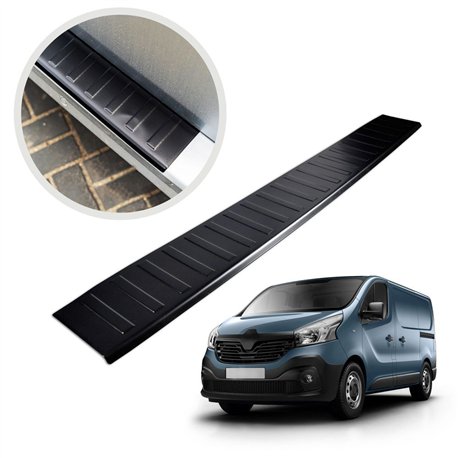 Rear bumper trim for Renault Trafic III (FG/JG) 2014- | Black steel