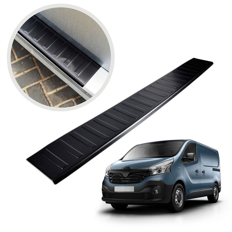 Rear bumper trim for Renault Trafic III (FG/JG) 2014- | Black steel