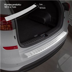 Rear bumper trim for Hyundai Tucson III (TL) FL 2018-2020 | Silver steel