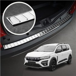 Rear bumper trim for Dacia Jogger I (DJF) 2022- | Chrome steel Polished