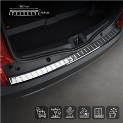 Rear bumper trim for Dacia Jogger I (DJF) 2022- | Chrome steel Polished