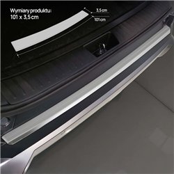 Rear bumper trim for Hyundai Kona II (SX2) 2023- | Silver steel Brushed