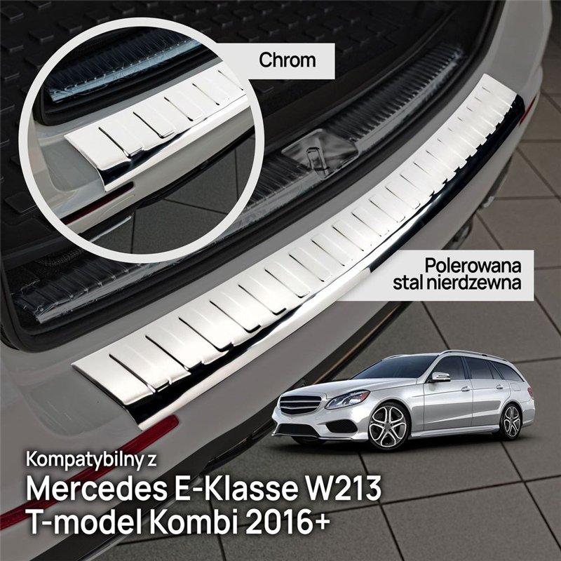 Rear bumper trim Mercedes E-Class Station Wagon S213 Kombi 2016-2023 steel