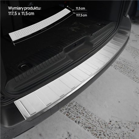 Rear bumper trim for Fiat Scudo III (507) 2022- | Chrome steel Brushed