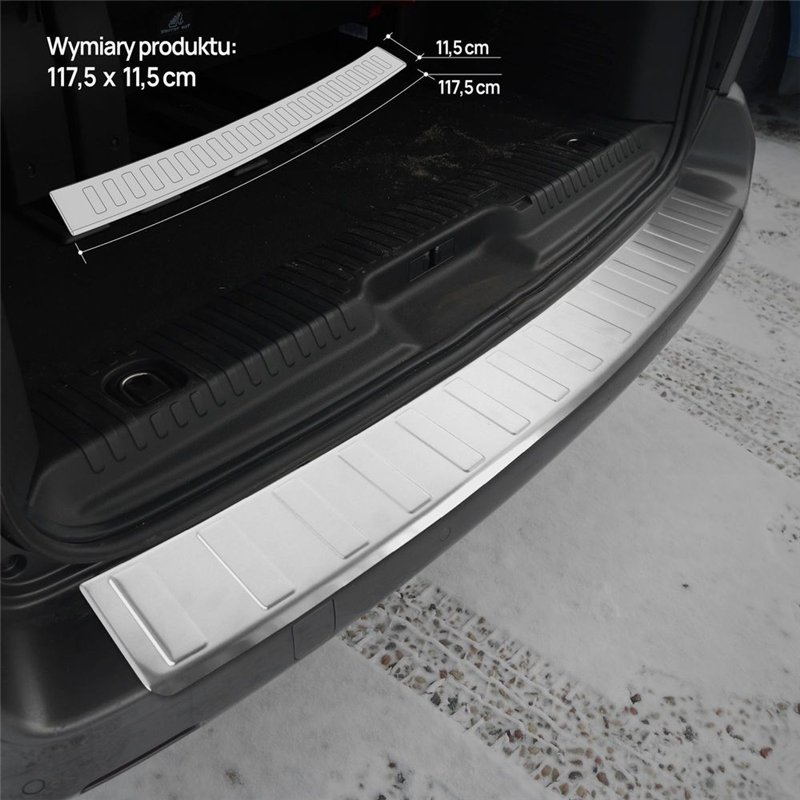 Rear bumper trim for Fiat Scudo III (507) 2022- | Chrome steel Brushed