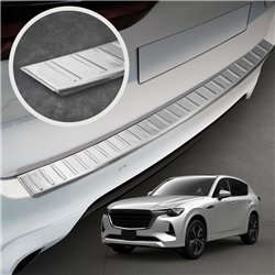 Rear bumper trim for Mazda CX-60 I (KH) 2022- | Silver steel Brushed