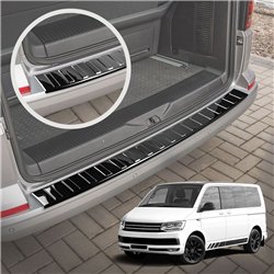 Rear bumper trim for Volkswagen VW Multivan (T6) 2015-2019 | steel Piano