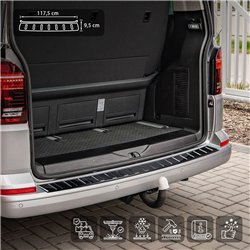 Rear bumper trim for Volkswagen VW Multivan (T6) 2015-2019 | steel Piano