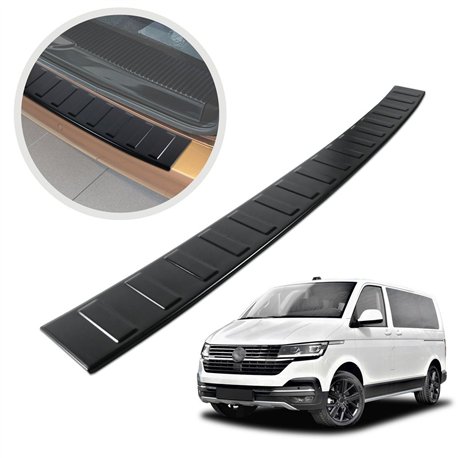 Rear bumper trim for Volkswagen VW Caravelle (T6.1) 2019-2023 | Black steel