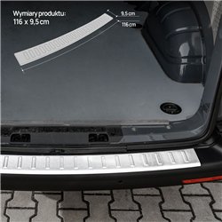 Rear bumper trim for Volkswagen VW Caravelle (T5) 2003-2015 | Silver steel