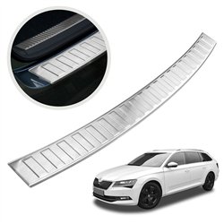 Rear bumper trim Skoda Superb Station Wagon III PRE-FL Kombi 2015-2019 stee