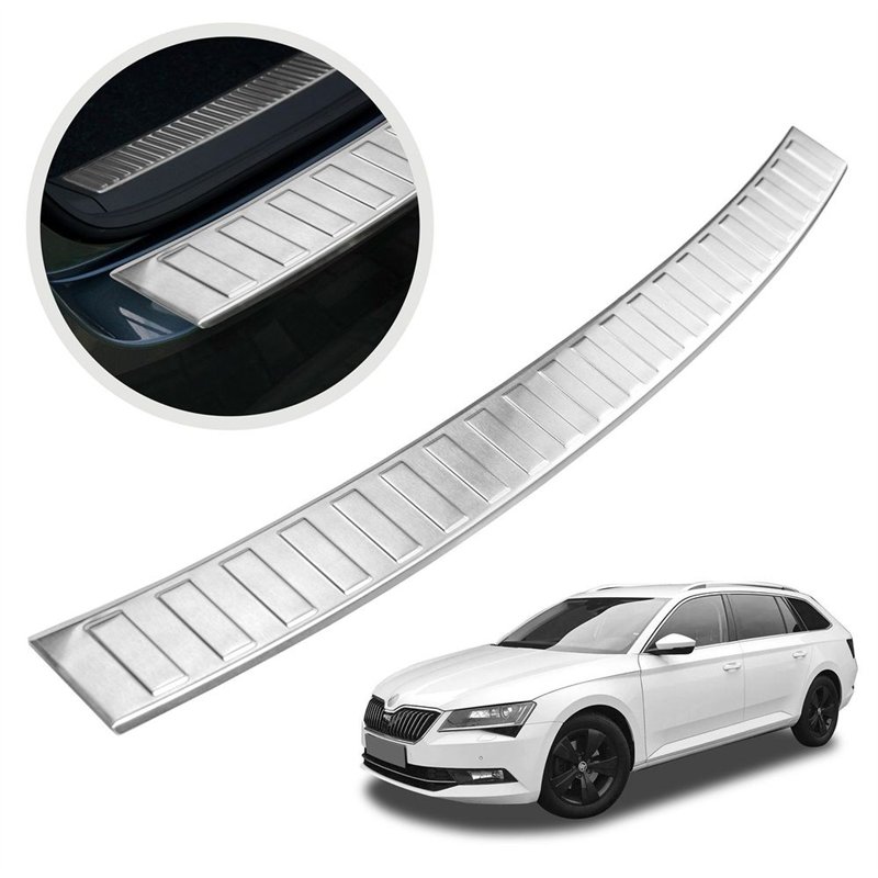 Rear bumper trim Skoda Superb Station Wagon III PRE-FL Kombi 2015-2019 stee