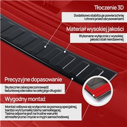 Rear bumper trim for Fiat Scudo III (507) 2022- | Black steel Powder-coated