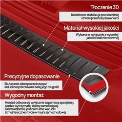 Rear bumper trim for Volkswagen VW Golf Sportsvan I 2014-2020 | steel Piano