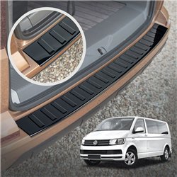 Rear bumper trim for Volkswagen VW Caravelle (T6) 2015-2019 | steel Piano