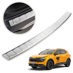 Rear bumper trim for KIA Sportage V (NQ5E) PRE-FL 2022-2025 | Silver steel