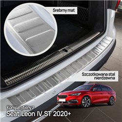 Rear bumper trim SEAT Leon Sportstourer Station Wagon IV Kombi 2020- steel