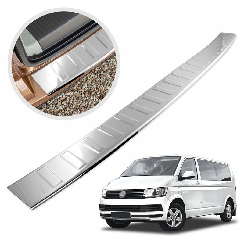 Rear bumper trim for Volkswagen VW Caravelle (T6) 2015-2019 | Chrome steel