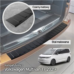 Rear bumper trim for Volkswagen VW Multivan (T7) 2021- | Black steel