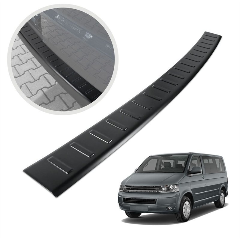 Rear bumper trim for Volkswagen VW Transporter (T5) 2003-2015 | Black steel