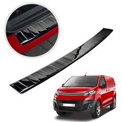 Rear bumper trim for Citroen Jumpy III (V) 2016- | Black chrome steel Piano