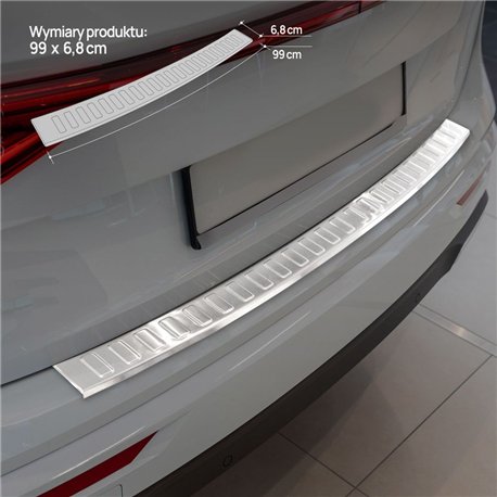 Rear bumper trim for SEAT Tarraco I (KN) 2019-2024 | Silver steel Brushed