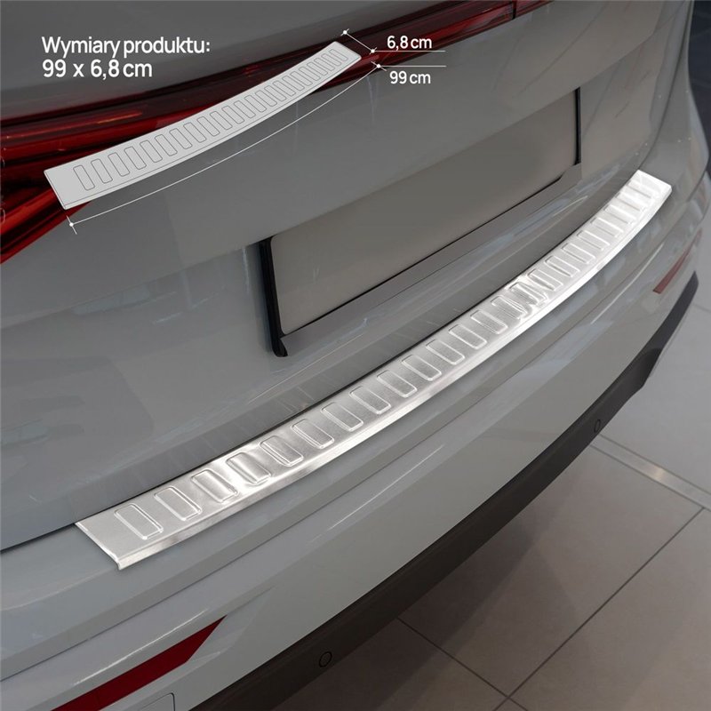Rear bumper trim for SEAT Tarraco I (KN) 2019-2024 | Silver steel Brushed
