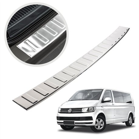 Rear bumper trim for Volkswagen VW Caravelle (T6) 2015-2019 | Chrome steel