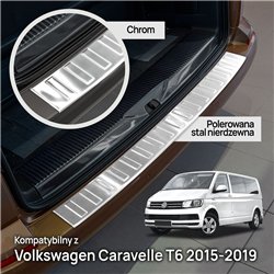 Rear bumper trim for Volkswagen VW Caravelle (T6) 2015-2019 | Chrome steel