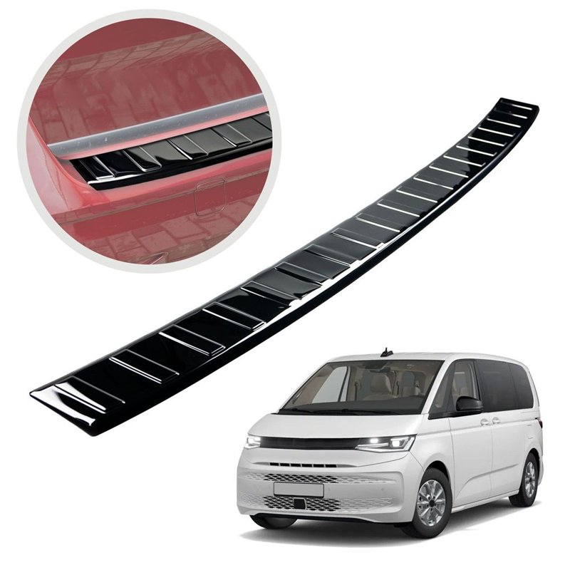 Rear bumper trim for Volkswagen VW Multivan (T7) 2021- | steel Piano