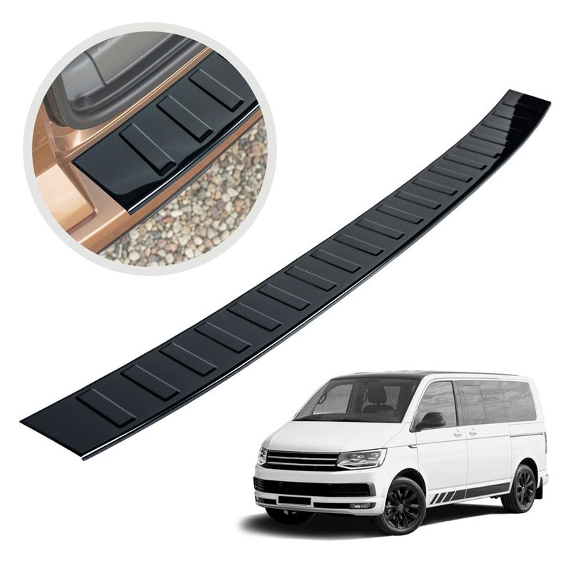 Rear bumper trim for Volkswagen VW Multivan (T6) 2015-2019 | steel Piano