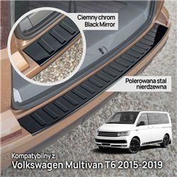 Rear bumper trim for Volkswagen VW Multivan (T6) 2015-2019 | steel Piano