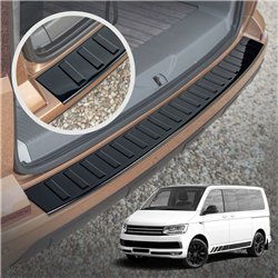 Rear bumper trim for Volkswagen VW Multivan (T6) 2015-2019 | steel Piano