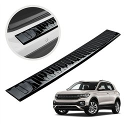 Rear bumper trim for Volkswagen VW T-Cross I PRE-FL 2019-2023 | steel Piano