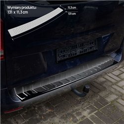 Rear bumper trim for Mercedes Vito (W447) 2014- | Black chrome steel Piano