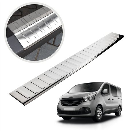 Rear bumper trim for Renault Trafic III (FG/JG) 2014- | Chrome steel