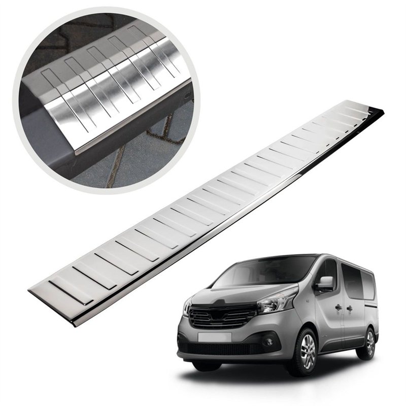Rear bumper trim for Renault Trafic III (FG/JG) 2014- | Chrome steel