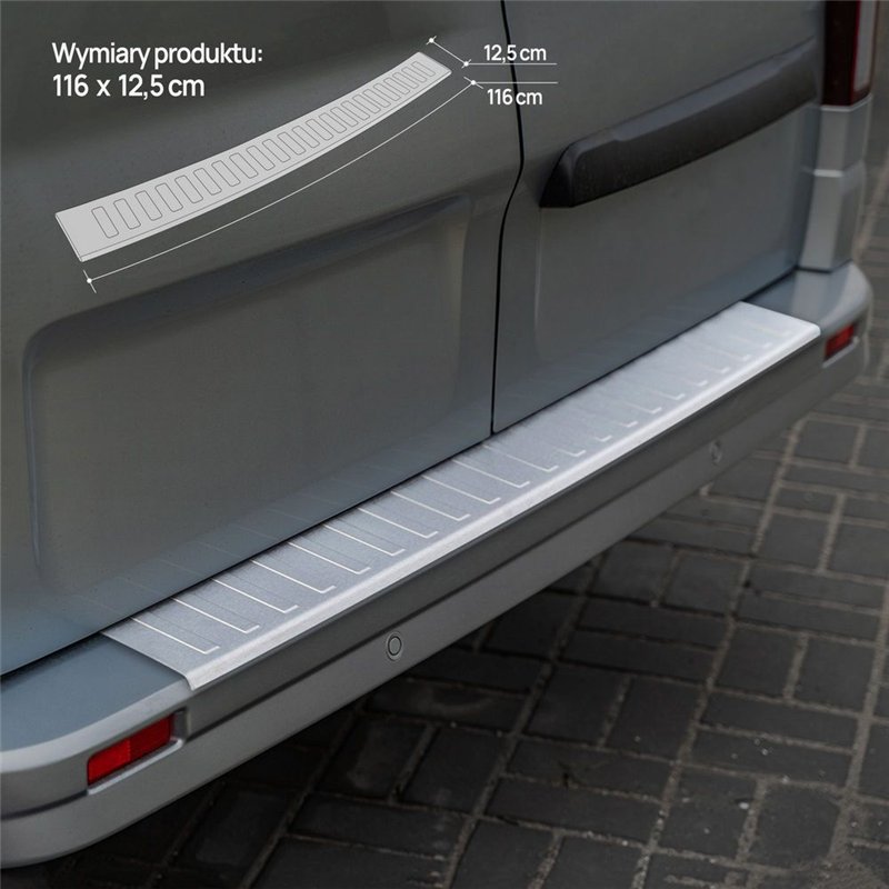 Rear bumper trim for Nissan NV300 I (J4) 2016-2021 | Silver steel Brushed