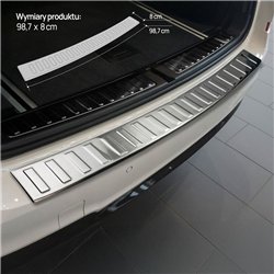Rear bumper trim for BMW X3 (F25) FL 2014-2017 | Silver steel Brushed