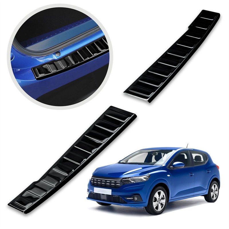 Rear bumper trim for Dacia Sandero Hatchback III 2021- | steel Piano