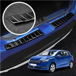 Rear bumper trim for Dacia Sandero Hatchback III 2021- | steel Piano